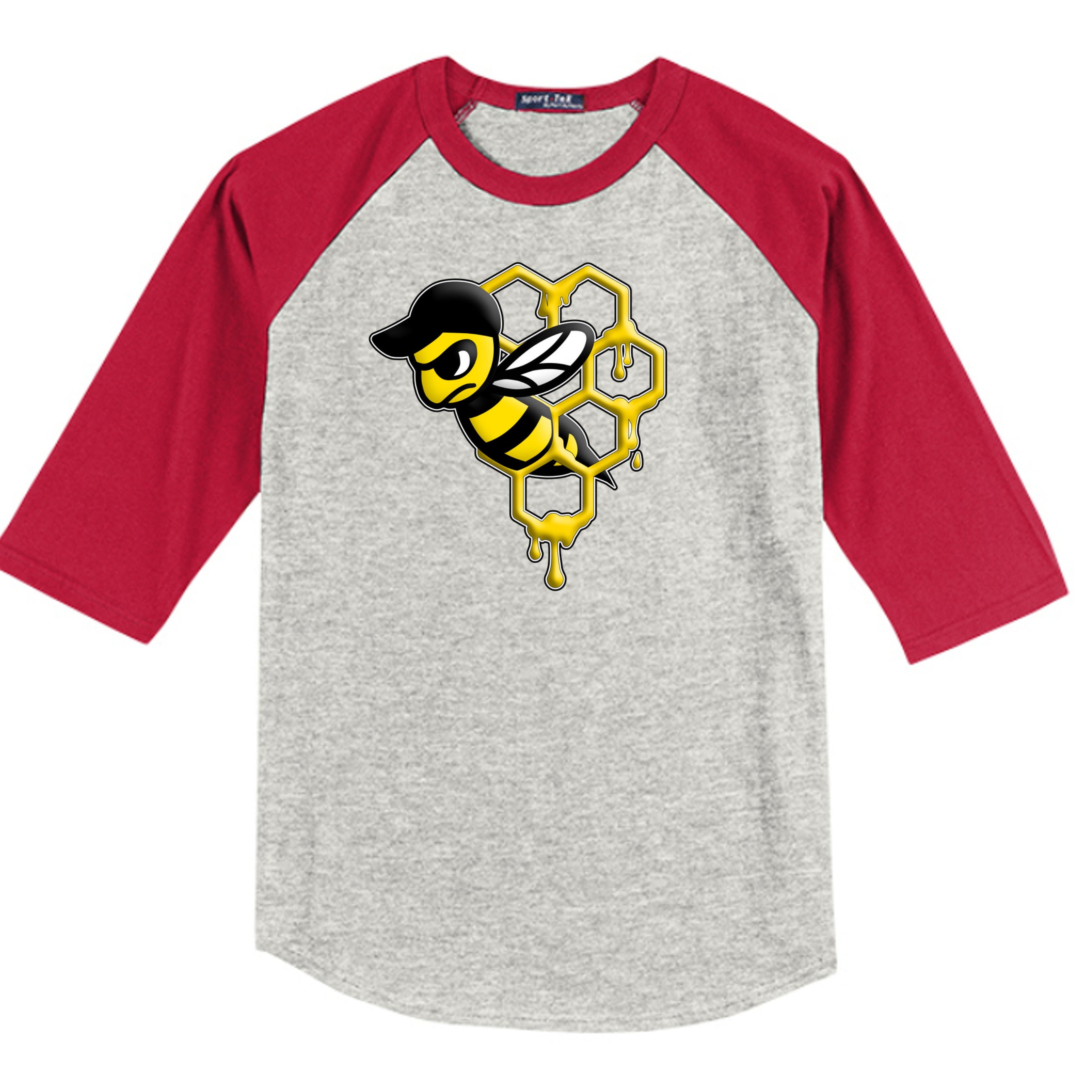 HEATHER GREY / RED - YT200 - FRONT